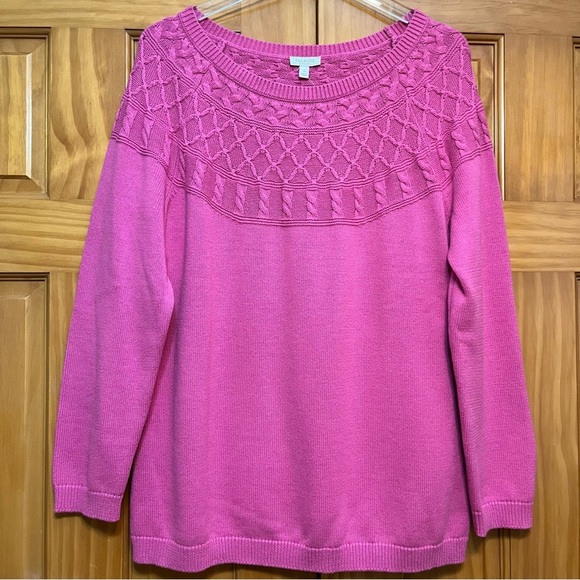 Talbots Plus Pink Sweater Size X NWT - Picture 4 of 8